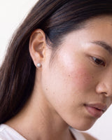 Silver Milgrain Birthstone Earrings