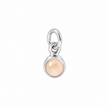 Small Birthstone Silver Charm