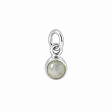 Small Birthstone Silver Charm