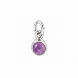 Small Birthstone Silver Charm
