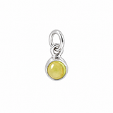 Small Birthstone Silver Charm