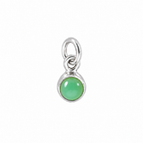 Small Birthstone Silver Charm