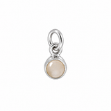 Small Birthstone Silver Charm