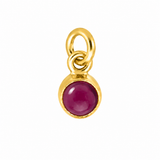 Small Birthstone Gold Vermeil Charm