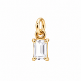 Rectangular Birthstone Gold Vermeil Charm