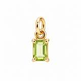 Rectangular Birthstone Gold Vermeil Charm