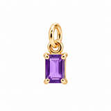 Rectangular Birthstone Gold Vermeil Charm