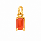 Rectangular Birthstone Gold Vermeil Charm