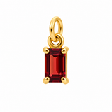 Rectangular Birthstone Gold Vermeil Charm