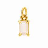 Rectangular Birthstone Gold Vermeil Charm