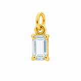 Rectangular Birthstone Gold Vermeil Charm