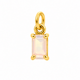 Rectangular Birthstone Gold Vermeil Charm