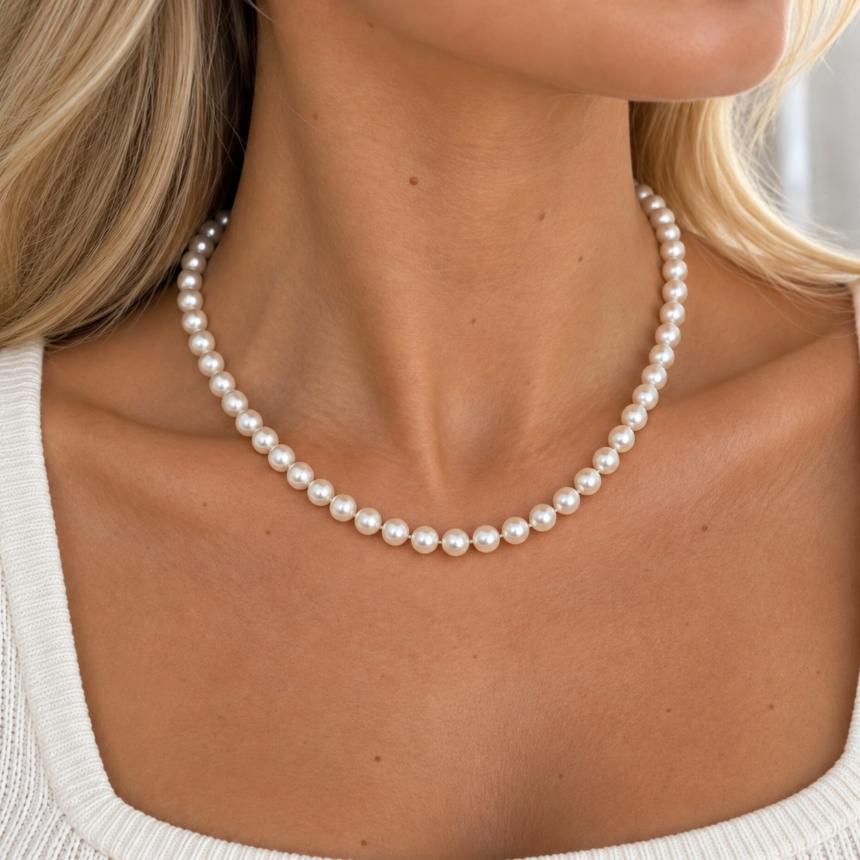 Tiffany & Co Ziegfeld Collection Freshwater Pearl 8-9mm Sterling