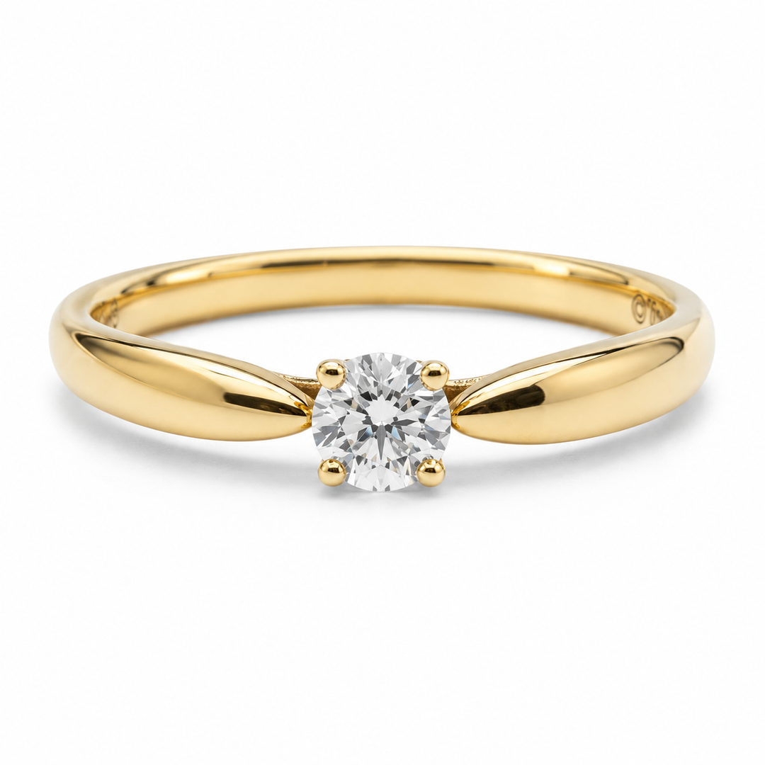 Tiffany & Co Harmony 18ct Yellow Gold & 0.18ct Round Brilliant