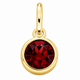 Gold Crystal Charm Birthstone Necklace