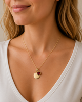 Gold Crystal Birthstone Necklace