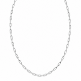 Silver Paperclip Chain Necklace