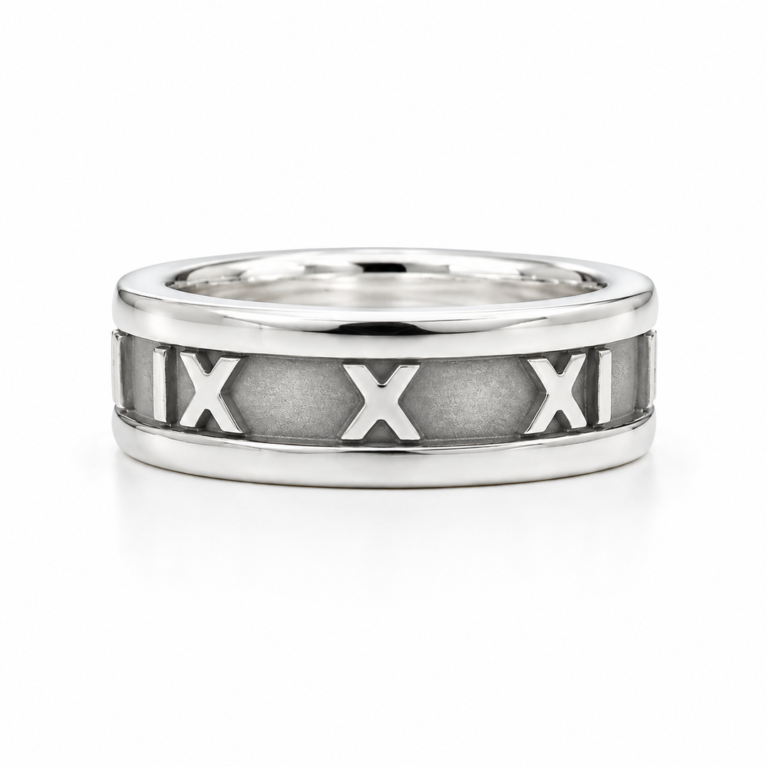 Tiffany & Co Atlas Sterling Silver 6mm Band Ring Size : L
