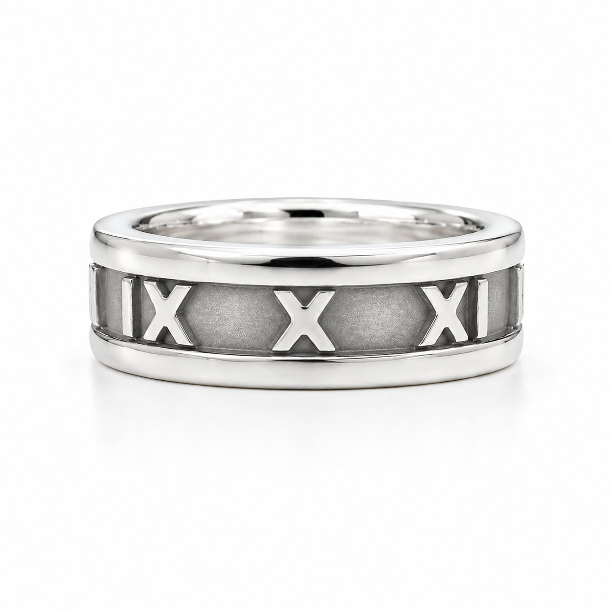 Tiffany & Co Atlas Sterling Silver 6mm Band Ring Size : L Tiffany & Co Atlas Sterling Silver 6mm Band Ring Size : L