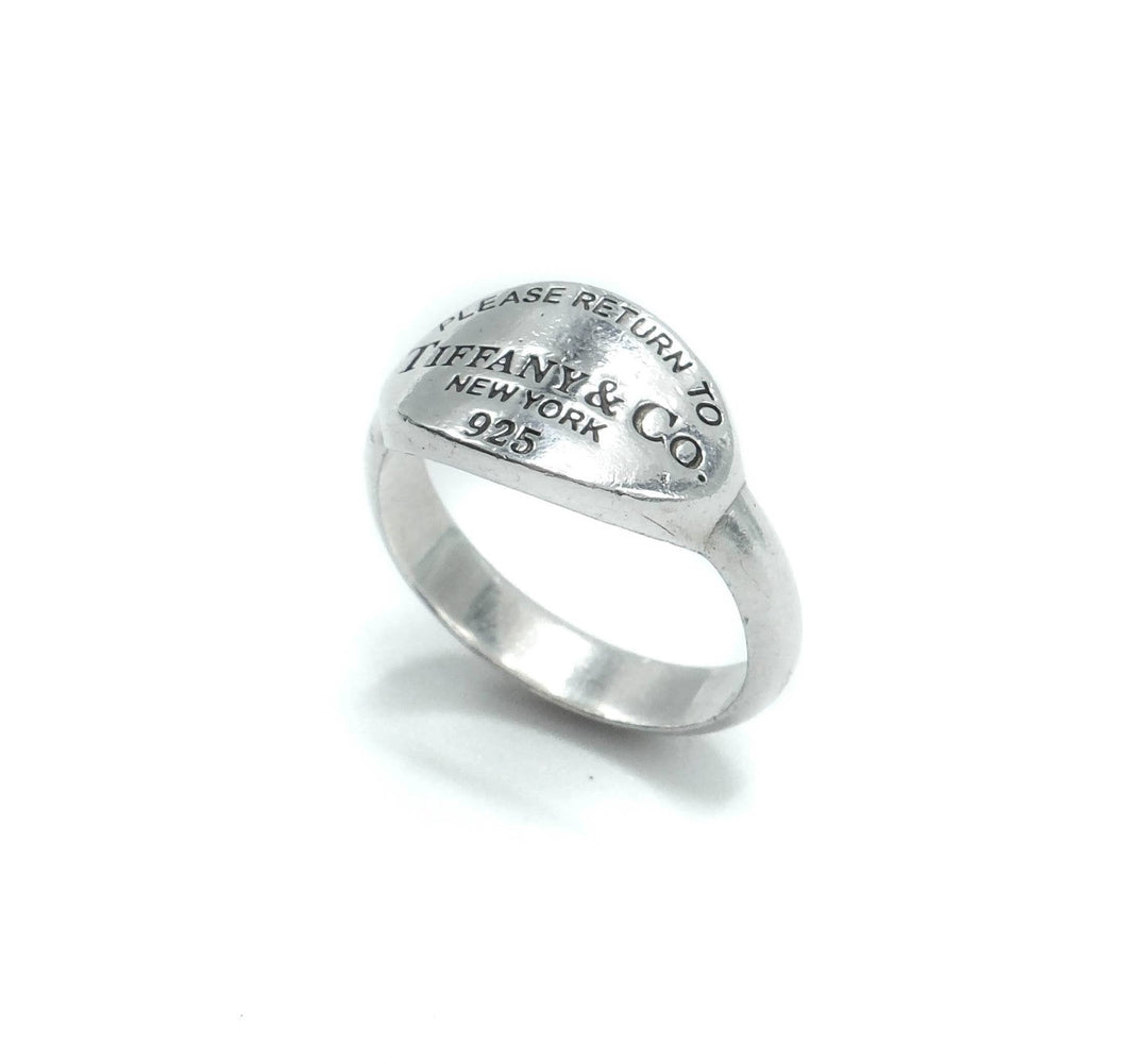 Tiffany & Co Return To Tiffany Oval Sterling Silver Ring Size : K