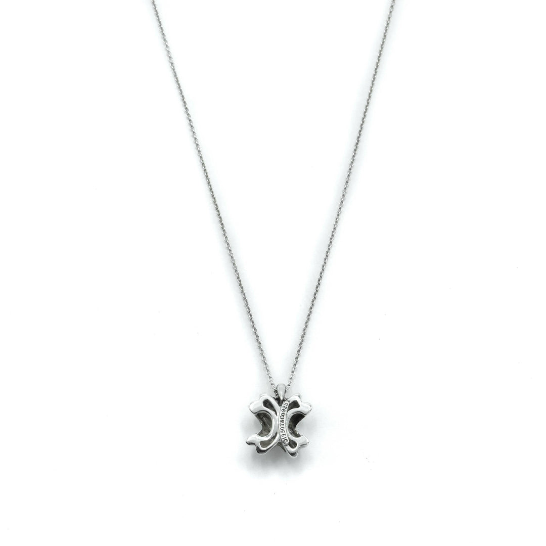 Tiffany & Co Signature Cross Pendant Sterling Silver Necklace - 16