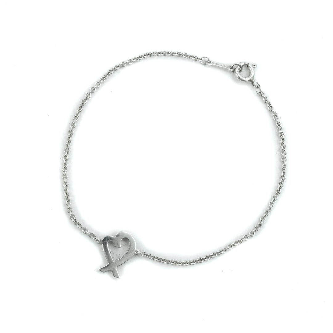 Tiffany & Co Paloma Picasso Loving Heart Sterling Silver Bracelet