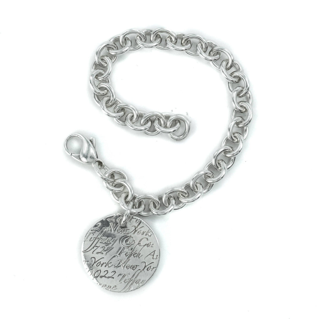 Tiffany & Co Notes New York Fifth Avenue Script Sterling Silver