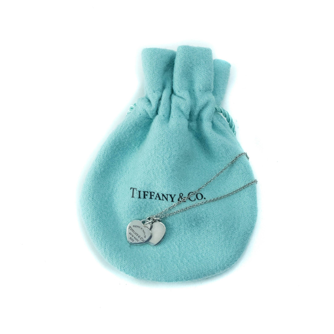 Tiffany & Co Return To Tiffany Double Mini Heart Tag Sterling