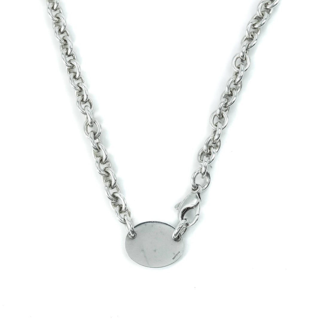 Tiffany & Co Return To Tiffany Sterling Silver Oval Tag Choker
