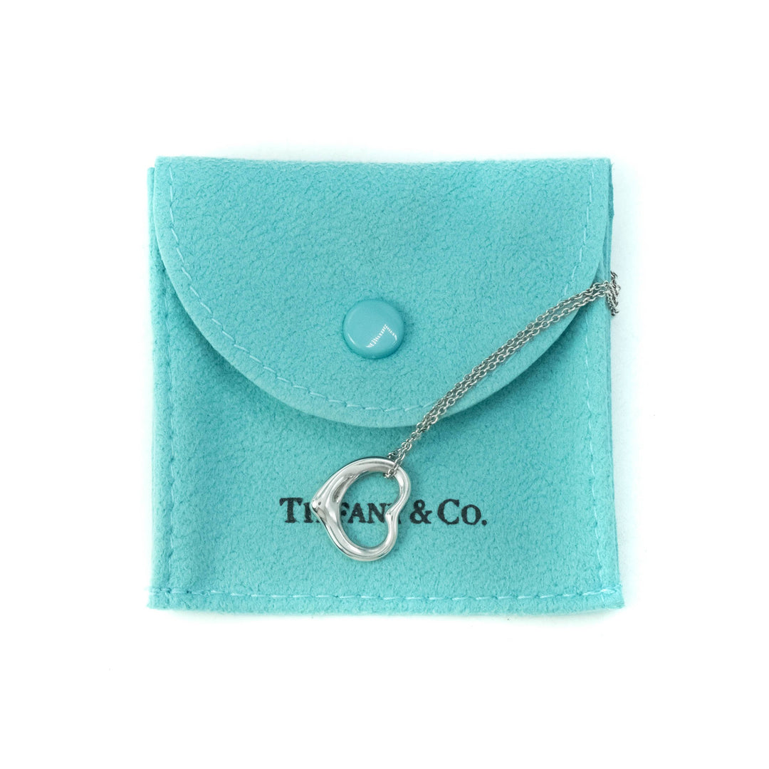 Tiffany & Co Elsa Peretti Open Heart 16mm Pendant Sterling Silver