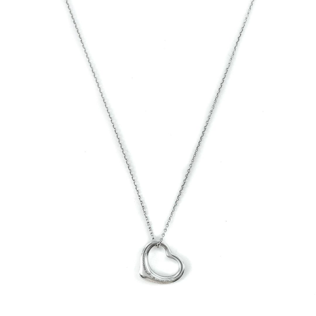 Tiffany & Co Elsa Peretti Open Heart 16mm Pendant Sterling Silver