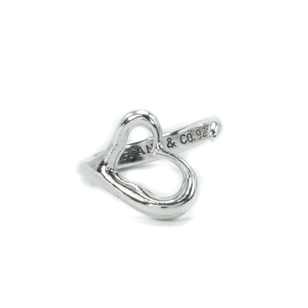 Tiffany & Co Elsa Peretti Open Heart Sterling Silver Ring Size - M