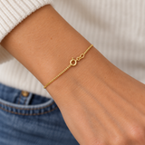 Gold Box Chain Bracelet