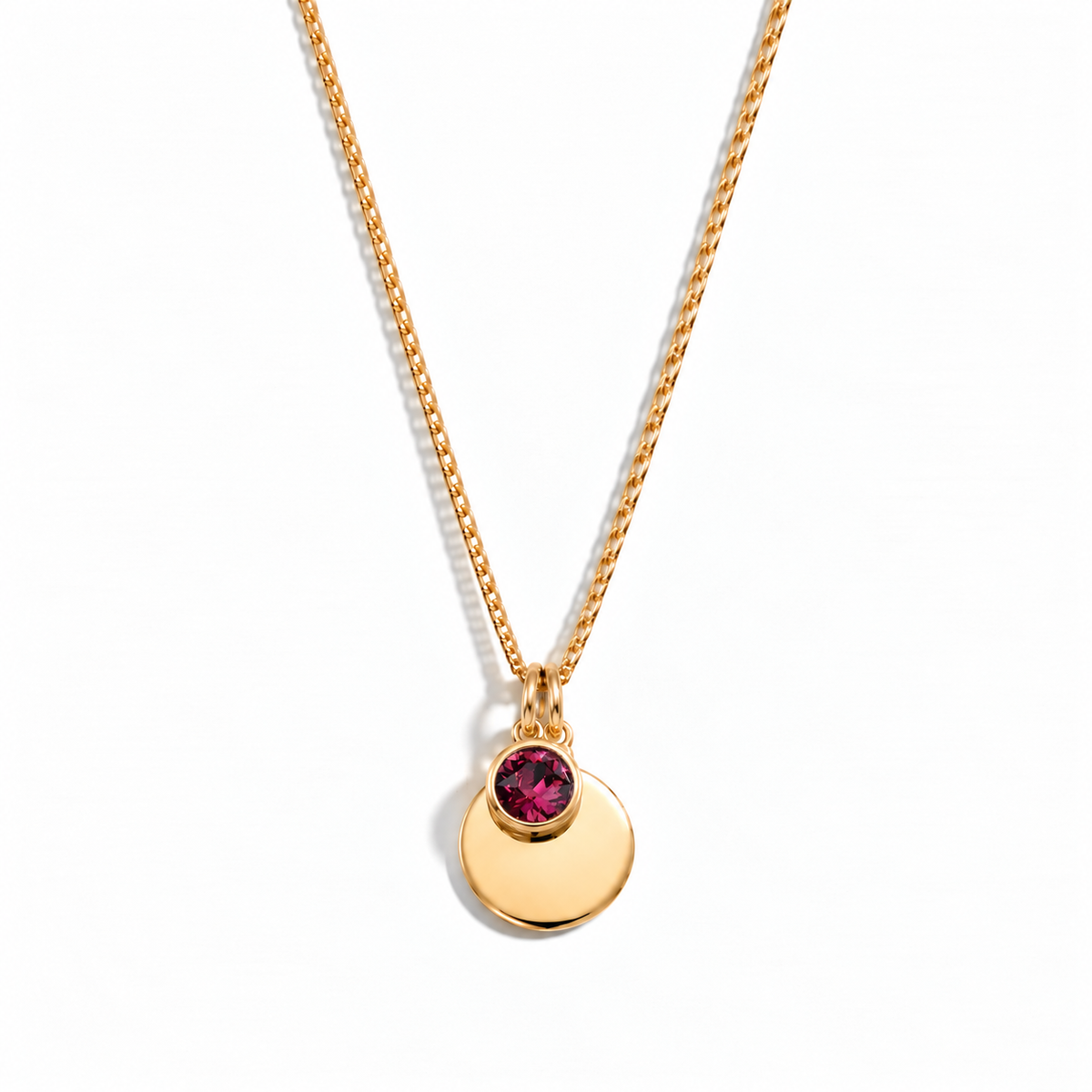 Gold Crystal Birthstone Necklace