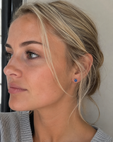 Silver Milgrain Birthstone Earrings
