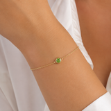 Gold Crystal Birthstone Bracelet