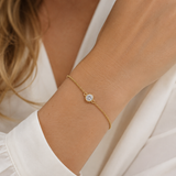 Gold Crystal Birthstone Bracelet