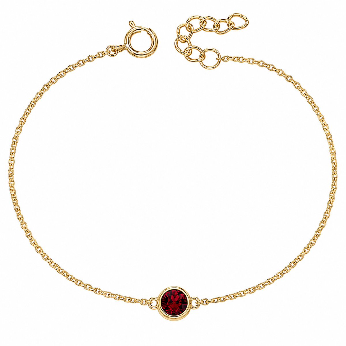 Gold Crystal Birthstone Bracelet