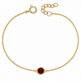 Gold Crystal Birthstone Bracelet