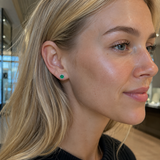 Silver Milgrain Birthstone Earrings
