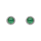 Silver Milgrain Birthstone Earrings