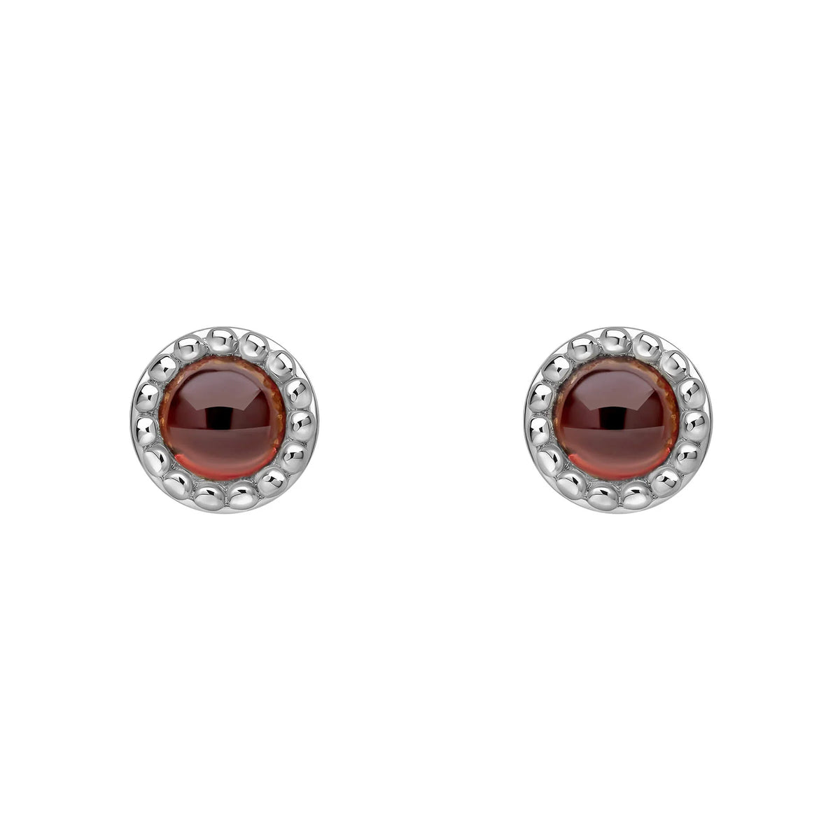 Silver Milgrain Birthstone Earrings