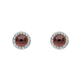 Silver Milgrain Birthstone Earrings