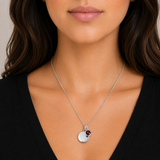 Silver Crystal Birthstone Necklace