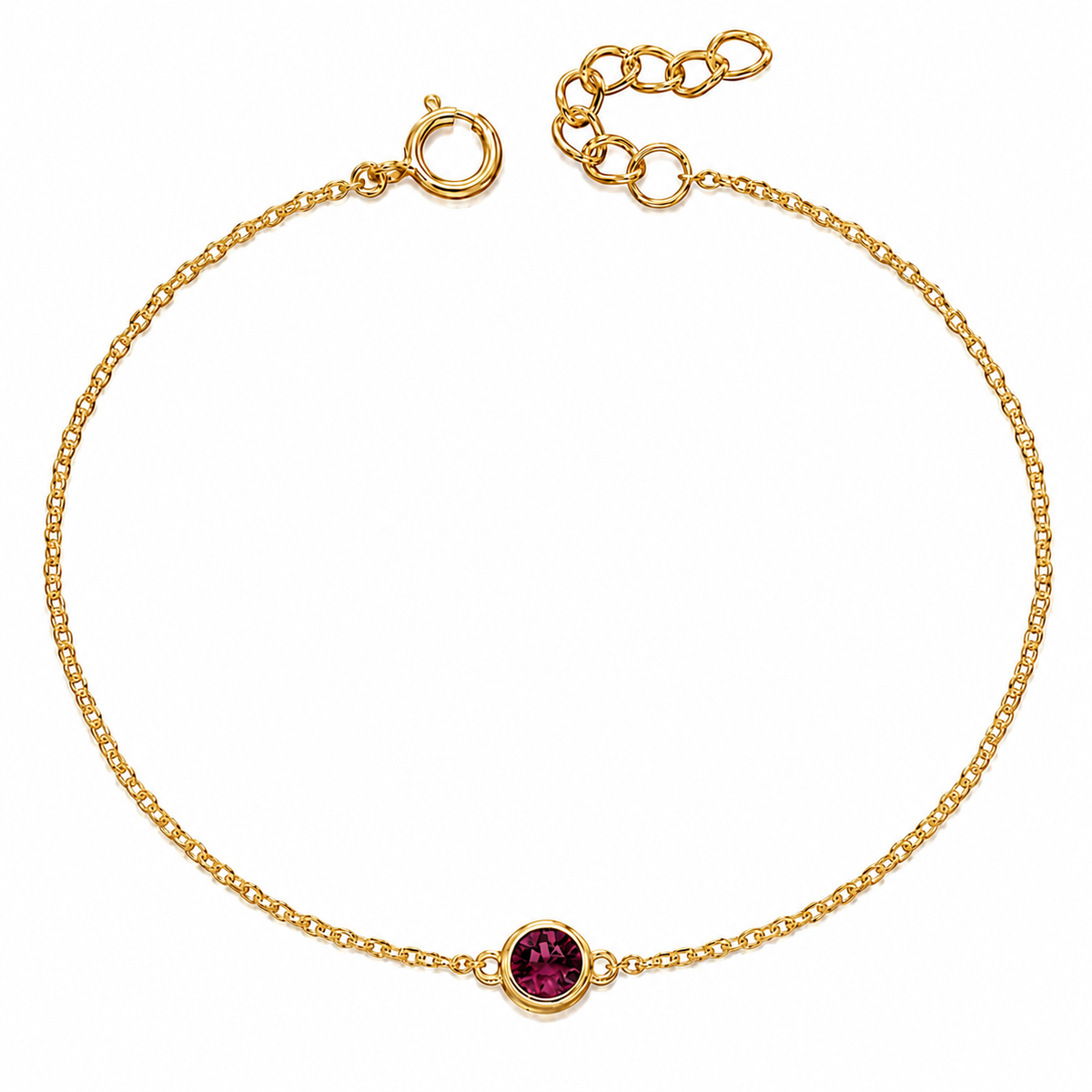 Gold Crystal Birthstone Bracelet