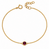 Gold Crystal Birthstone Bracelet