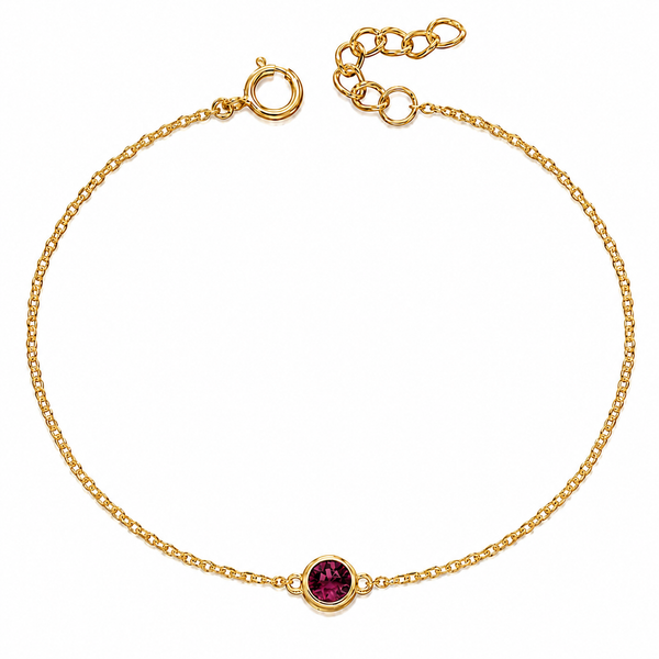 Gold Crystal Birthstone Bracelet