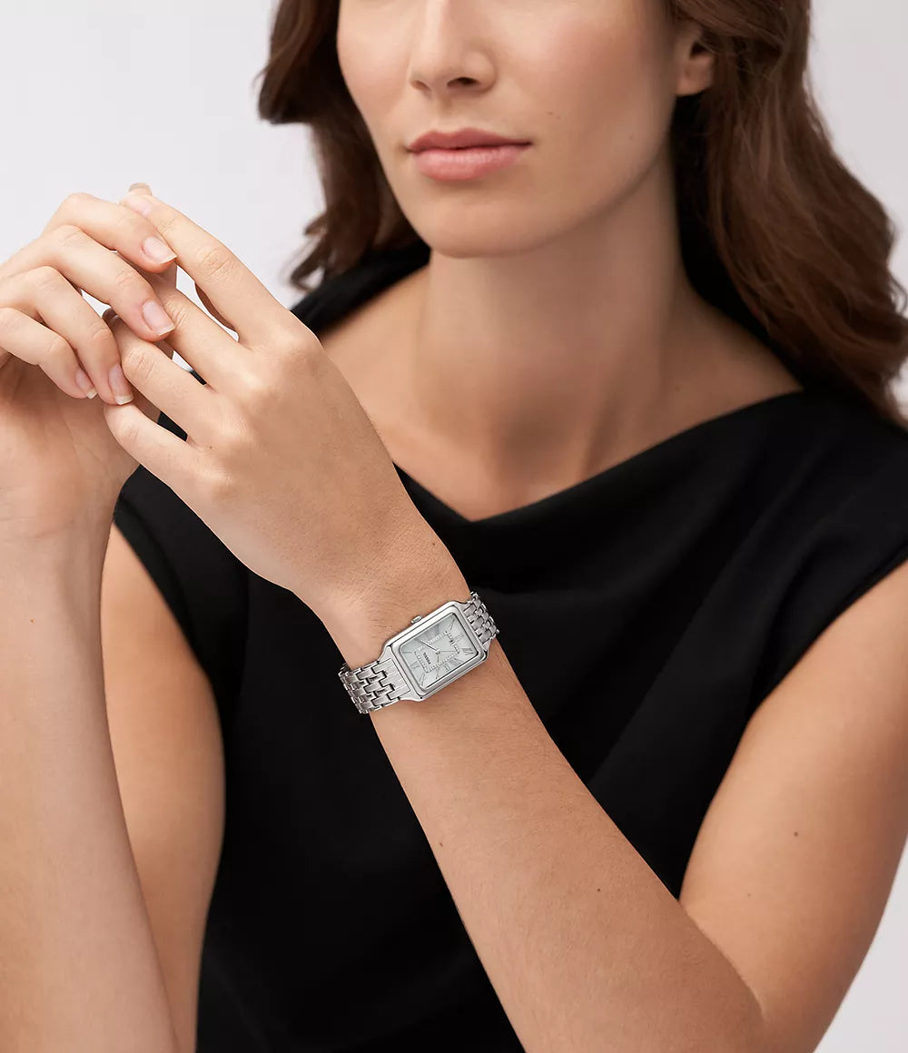 Fossil Raquel Three-Hand Date Stainless Steel 26mm Ladies Watch