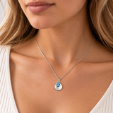 Silver Crystal Birthstone Necklace