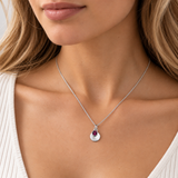 Silver Crystal Birthstone Necklace